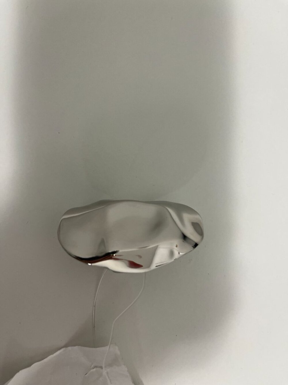 $590 Alexander McQueen Beam Ring color: SILVER New Size 11 Statement Ring Women - Picture 3 of 15